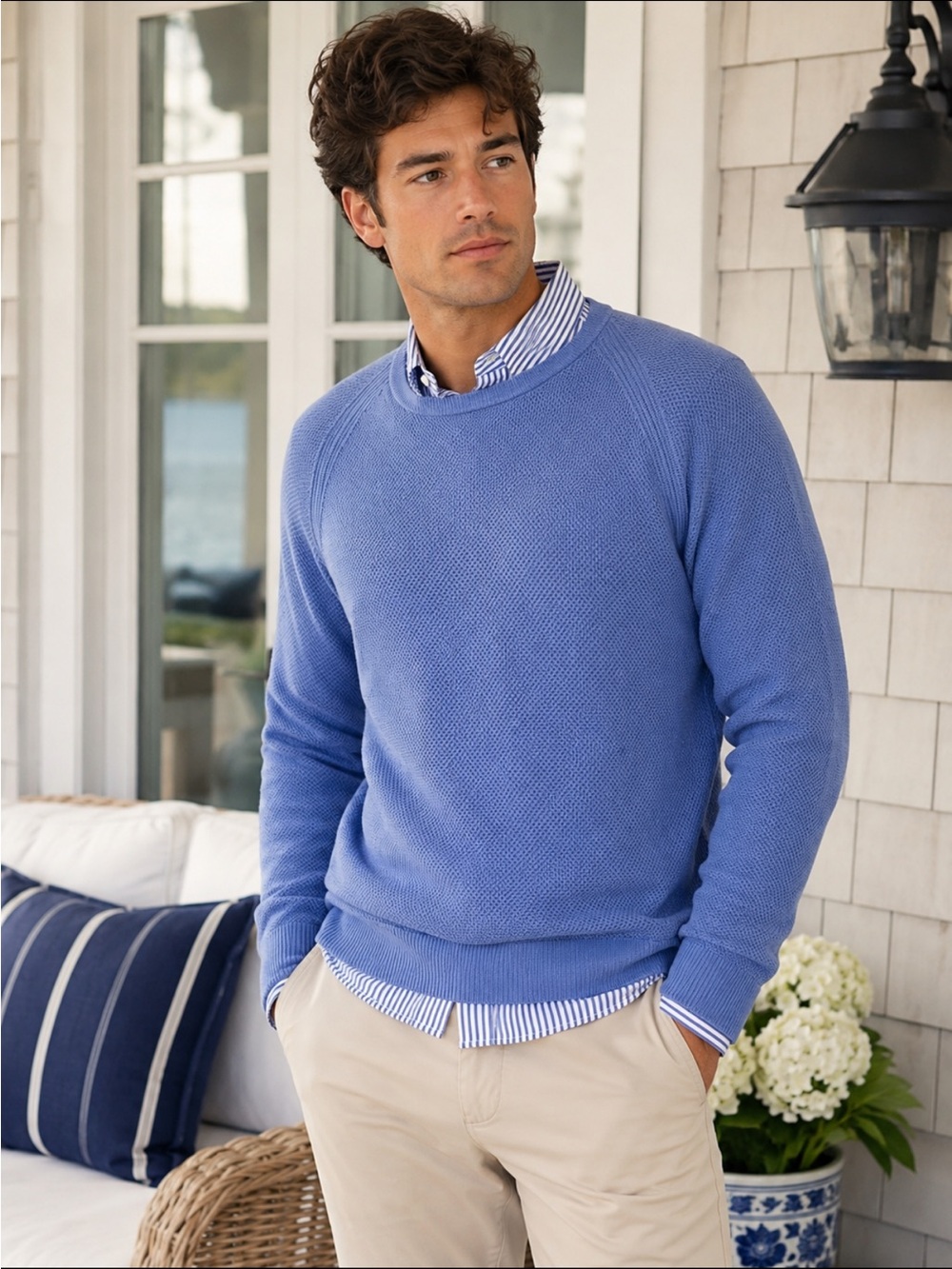 GAP Men's Periwinkle Crewneck Sweater